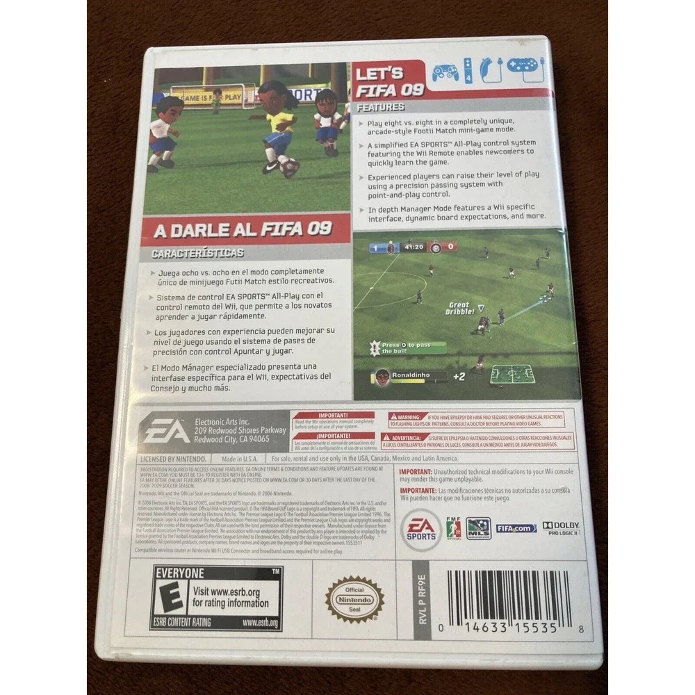 FIFA Soccer 09 All Play - Nintendo Wii Pristine Authentic Game - Picture 2 of 6